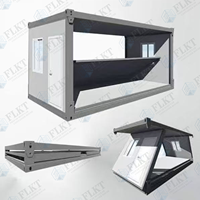 FLKT Quick Install 2.0mm Z-Shaped Folding Room 20ft Prefabricated Modular Flat Pack Container House for Mobile Office Tiny Home