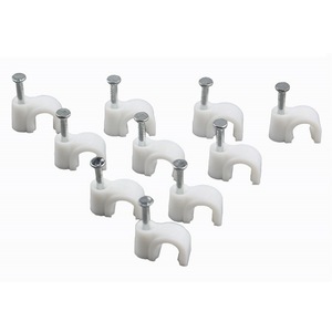 Clips para cables de 6 mm de diámetro, soportes para cables de montaje en pared para cableado eléctrico de red y teléfono, paquete de 100 unidades - Product Image 5