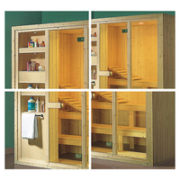 HEJIA Ruang Sauna Kayu Solid Modern untuk 1 dan 2 Orang dengan Panel Kontrol Komputer untuk Penggunaan di Dalam/Luar Ruangan Rumah