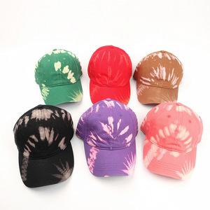 Gorra de Béisbol Tie Dye MSMC Unisex de Algodón y Poliéster, Gorra de Protección Solar para Exteriores, Moda Urbana, Estilo Hip Hop - Product Image 2