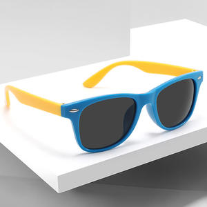 Gafas de Sol Infantiles de Estilo Europeo Americano Clásico, Protección UV400, Marco de Plástico, Lentes AC, Unisex, Protección Solar para Viajes - Product Image 3