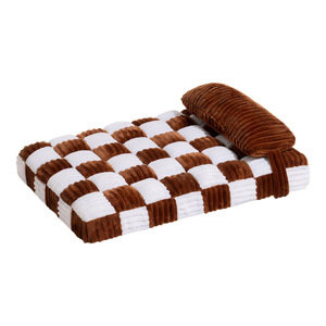 Cama para Animais de Estimação Moderna e Artesanal, Confortável, à Prova d'Água, com Capa Removível em Xadrez, Cama Ortopédica para Cães e Gatos - Product Image 1