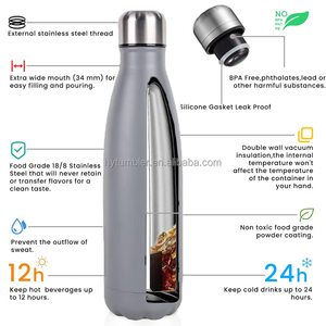 Bouteille d'eau/bière de sport à petite <span class=keywords><strong>bouche</strong></span> en acier inoxydable 750 de qualité alimentaire de 18/8 ml ne retient jamais les saveurs pour un goût propre Vente en gros - Product Image 2