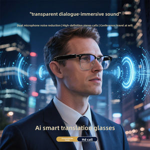 MZT F20 Nouvelles lunettes intelligentes de traduction AI Bluetooth 100 langues Traduction en <span class=keywords><strong>temps</strong></span> réel <span class=keywords><strong>Écoute</strong></span>r de la musique Appeler Lunettes intelligentes - Product Image 4