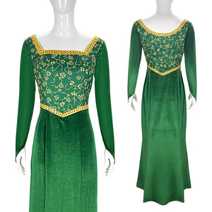 Disfraz de Princesa de Cuento de Hadas Verde para Halloween, Disfraz de Cosplay para Mujer, Fantasía Medieval, Disfraz de Poliéster para Fiesta de TV y Cine - Product Image 5