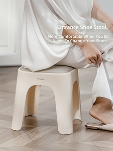 Tabouret minimaliste moderne <span class=keywords><strong>en</strong></span> <span class=keywords><strong>PVC</strong></span>/Polyester Citylife, pour usage domestique, luxe léger, petit <span class=keywords><strong>banc</strong></span> rembourré, épaissi, pour salon, haut de gamme - Product Image 5