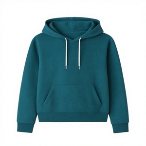 Pull à capuche d'hiver en molleton 100 % coton de haute qualité, imprimé numériquement, 330 g, anti-rétrécissement, coupe oversize, gaufré 3D, couleur unie - Product Image 1
