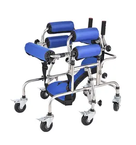 Child Cerebral Palsy Hemiplegia Walker Rehabilitation Training Equipment Standard Frames Hemiplegia Walker With Seat Wheel
