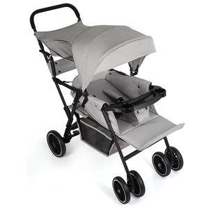 OEM ODM Landau <span class=keywords><strong>double</strong></span> pour enfant Poussette jumelle légère en métal pliable et pratique pour le voyage des enfants <span class=keywords><strong>Chariot</strong></span> deux places pour bébé - Product Image 3