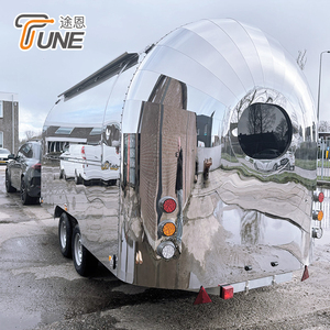 Remorque de vente ambulante de nourriture de rue conforme aux normes européennes, à double essieu, entièrement équipée d'une cuisine mobile - Product Image 2