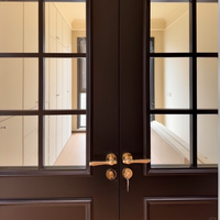 Porte intérieure à battants noire française pour projets de rénovation de villas, appartements, hôtels et bâtiments résidentiels – Personnalisable