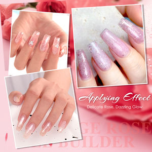 <span class=keywords><strong>Deroi</strong></span> Nude Color Rose Glitter Gel Nail Builder Hard Extension Nail Gel Builder For Nail - Product Image 6