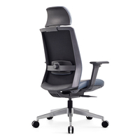 Chaise à dossier haut en cuir Chaise de bureau à siège coulissant Chaise de soutien lombaire réglable