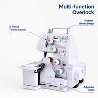 Mini machine à coudre surjeteuse domestique - Surjeteuse électrique portable multi-fils pour la maison et les débutants