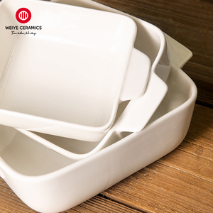 WEIYE Bandeja <span class=keywords><strong>para</strong></span> <span class=keywords><strong>Hornear</strong></span> Rectangular de Cerámica, Resistente a Altas Temperaturas, de Porcelana Blanca, <span class=keywords><strong>para</strong></span> Restaurantes y Cocinas - Product Image 5