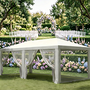 Tente Pop-Up 3x6m avec Cadre en Aluminium Robuste, Tissu Oxford, Filet de Protection, Imperméable, Sac de Transport, Idéale pour les Grandes Fêtes et Mariages - Product Image 4