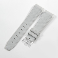 Bracelet de montre en silicone NYY, texture fibre de carbone, 20 mm, motif tissé, ajustement universel, boucle en acier inoxydable - Bracelet de montre Sowar