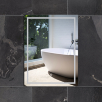 Miroir intelligent LED de salle de bain avec éclairage latéral, système Android 2022, vente chaude, indice IP44, design populaire, blanc croisé, idéal pour les entreprises