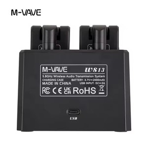 Système sans fil M-VAVE WS13 5,8 GHz, émetteur-récepteur, audio sans perte, rechargeable, adapté pour la guitare, la basse, les performances live - Product Image 5