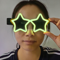 Lunettes LED à fil EL de haute qualité, forme étoile et cœur, lumineuses, pour festivals, soirées rave, fournitures de fête, décorations et cadeaux – Nouveauté 2026, Vente Flash
