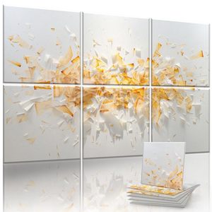 Paneles acústicos de Pintura <span class=keywords><strong>Art</strong></span>ística, juego de paneles 3D, paneles de pared acústicos modernos impresos en HD para estudio de oficina - Product Image 6