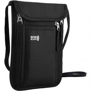 Muestra Gratuita: Bolsa de Cuello para Viaje con Bloqueo RFID, Bolsa para Dinero, Bolsa de Cuello Personalizada para Pasaporte - Product Image 6