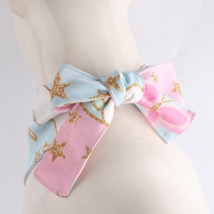 Custom Logo Printed Polyester <strong>Plaid</strong> Bow Tie <strong>Bandana</strong> for Cats and Dogs Summer and Winter Holiday Novelty Accessories Cheap - Product Image 1
