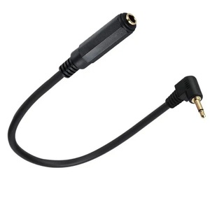 3.5mm To 6.35mm Audio Adapter Cable 20cm Right Angle Plug In Connector For Mixing <b>Console</b> <b>Black</b> PVC - Product Image 3