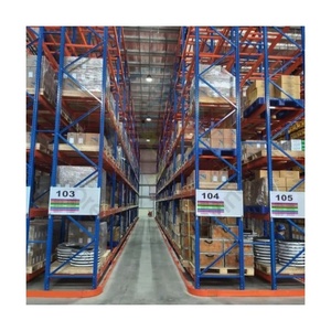 Heavy Duty VNA Pallet Racking System <strong>Very</strong> <strong>Narrow</strong> Aisle Warehouse Storage Rack with Floor Rail CE ISO Certified Factory - Product Image 2