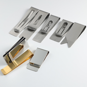 <span class=keywords><strong>Clip</strong></span> à billets en acier inoxydable personnalisé avec logo gravé au laser, porte-stylo et marque-page pour homme, pour portefeuille fin - Product Image 3