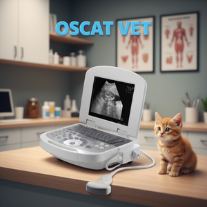 Équipement vétérinaire OSCAT, échographe vétérinaire portable haute résolution 10,7 pouces, double prise pour sondes (micro-convexe et linéaire) - Product Image 1