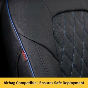 Coprisedili Auto EKR di Lusso in Pelle PU, Trapuntatura a Diamante, Universali per Tutte le Stagioni, Compatibili con Airbag, Vendita all'Ingrosso - Product Image 3