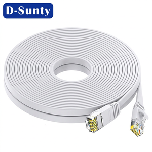 Cat8 Flat Pure Copper Network <b>Cable</b> PVC Jacket 40Gbps High Speed Lan <b>Ethernet</b> Communication Cord White For AI Server Data Center - Product Image 3