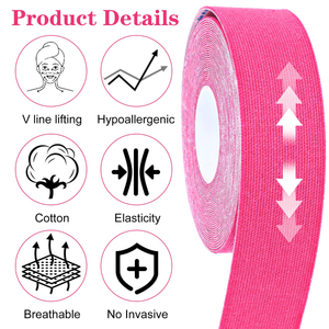 Lot <span class=keywords><strong>de</strong></span> 2 bandes <span class=keywords><strong>de</strong></span> kinésiologie Anthrive pour le visage, anti-rides, respirantes, pour le lifting des rides du visage et l'élimination des rides - Product Image 2