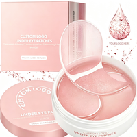 Patchs de gel pour les yeux au collagène hydratant, en bouteille, avec logo personnalisé, pour usage cosmétique quotidien