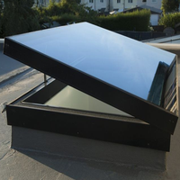 Puits de lumière en verre pour toit en aluminium à rupture de pont thermique avec double vitrage insonorisé pour les maisons à toit plat, utilisation en extérieur et en entrepôt