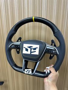 Volante de fibra de carbono para coche para Audi <span class=keywords><strong>RS3</strong></span> S3 A7 A4 B9 RS6 RS7 S4 A3 8V Q7 A6 - Product Image 5