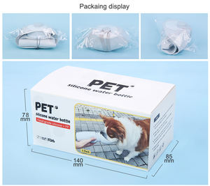 Bottiglia d'acqua portatile in Silicone per cani da viaggio all'aperto a prova di perdite 3-in-1 con ciotola d'acqua per cani - Product Image 4