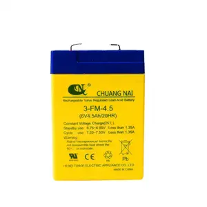 Battery Supplier Rechargeable Gel Deep Cycle Lead-Acid Battery 6v 4.5ah 20hr Electronic Scale