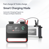 Chargeur de batterie solaire DEMUDA multi-prises AC 220V 110V, chargeur d'entretien 24V 12V 30A pour batteries LiFePO4, voiture, RC, AGM, GEL
