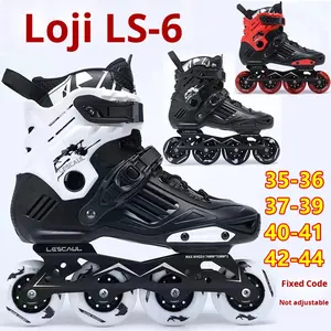 <span class=keywords><strong>Patines</strong></span> <span class=keywords><strong>en</strong></span> Línea Luoshen LS-6 para Adultos Principiantes Estudiantes Universitarios Hombres Mujeres Club Ruedas Planas de PU Florales Fila Única - Product Image 2