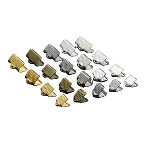 Kẹp Vành Trơn Mịn Màu Vàng 10Mm Đầu Dây Ruy Băng Kết Cấu Có Răng Lưỡi Lê Kẹp Đầu Dây Uốn - Product Image 1