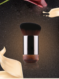 <span class=keywords><strong>Pinceau</strong></span> de maquillage pour fond de teint, best-seller 2023, <span class=keywords><strong>pinceau</strong></span> plat <span class=keywords><strong>Kabuki</strong></span> pour le visage, pinceaux courts et épais, marron, personnalisés - Product Image 5