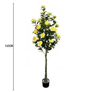 Nouvelle Conception Arbre Camélia Artificiel Vert & Rouge Bonsaï Écologique Fournitures de Jardinage pour la Maison et le <span class=keywords><strong>Jardin</strong></span> Utilisation Pâques - Product Image 4