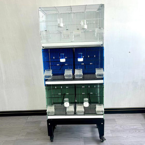 Nieuwe stijl meerlaagse metalen & kunststof vogelkweekkooien met wielen voor kanaries, grijze mus, gouden zangvogels, hibiscusvogels en andere huisvogels - Product Image 5