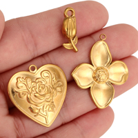 Pendentifs 3D imperméables en forme de fleurs (tulipes, roses), connecteurs en acier inoxydable en forme de grande abeille, breloques pour bracelets et colliers, fournitures pour la fabrication de bijoux
