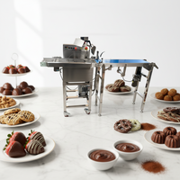 Ligne de production de mini-douilles glacées enrobées de chocolat pour dattes, cacahuètes, amandes et noix, pour usage domestique