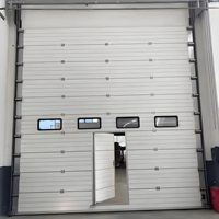 Puertas de Garaje Seccionales Enrollables Automáticas de Alta Velocidad, Resistentes al Viento, con Control Remoto, Aislamiento de Acero, Puerta Enrollable Elevadora