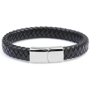 Pulsera con Grabado de Logotipo Personalizado, Cierre Magnético de Acero Inoxidable, Pulseras de Cuero para Él, Regalos de Joyería para Miembros del Club - Product Image 6