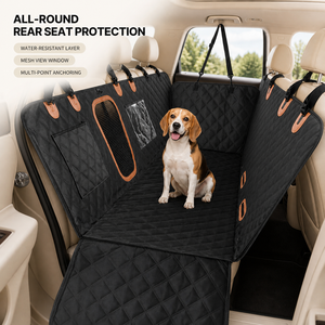 Housse de <span class=keywords><strong>siège</strong></span> de <span class=keywords><strong>voiture</strong></span> pour <span class=keywords><strong>chien</strong></span> imperméable en Oxford 600D avec fenêtre en maille et fond rigide, <span class=keywords><strong>protection</strong></span> de <span class=keywords><strong>siège</strong></span> arrière pour SUV et camion, idéale pour les voyages - Product Image 1